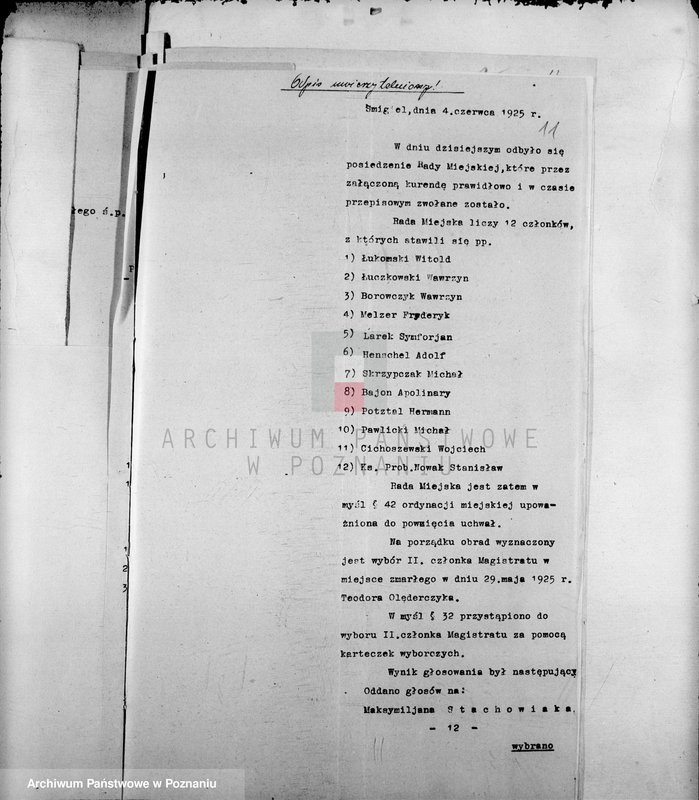 Obraz 15 z jednostki "Członkowie magistratu miasta Śmigla"