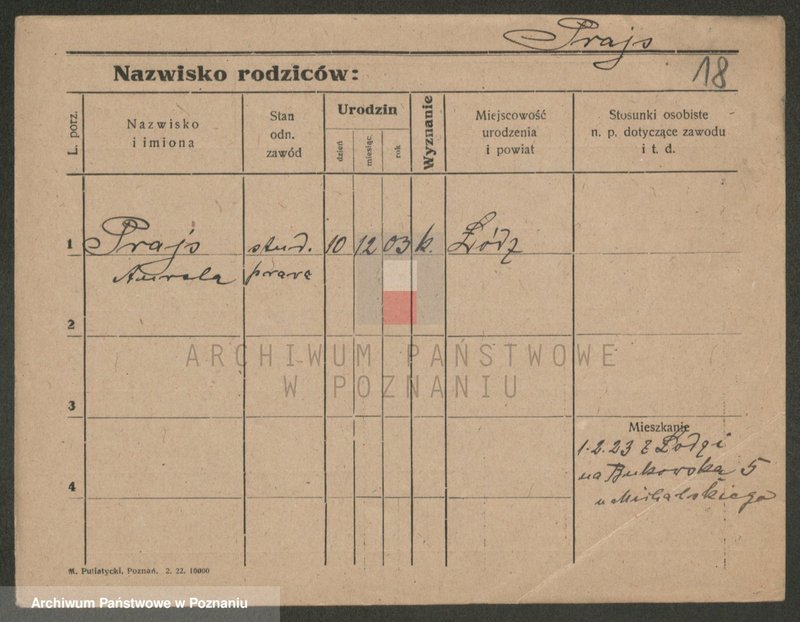 Obraz 20 z jednostki "Preidl (Prei..) - Prątkowski"