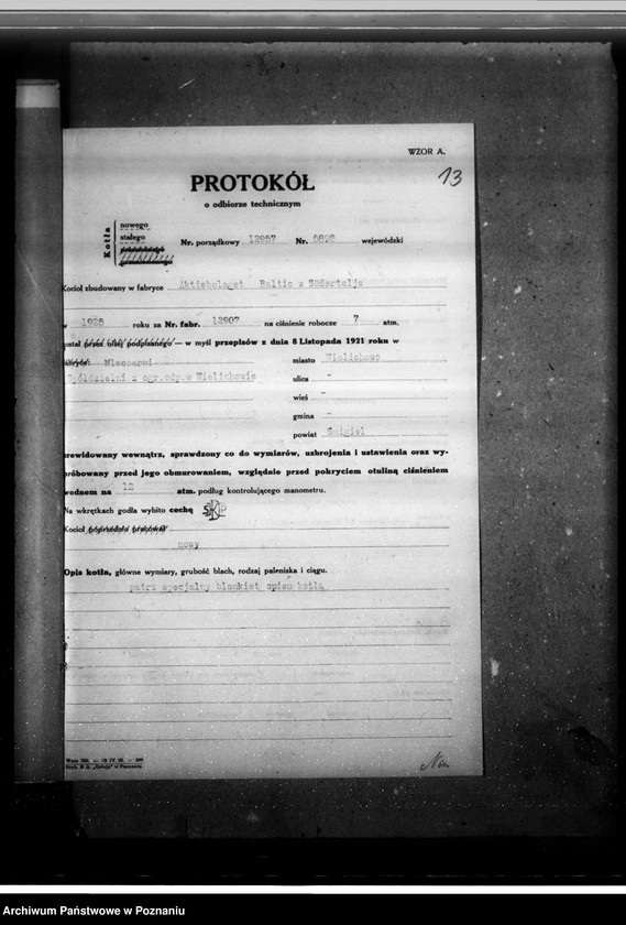 Obraz 17 z jednostki "Mleczarnia w Wielichowie - Spółdz. z ograniczoną odpowiedzialnością nr woj. kotła 5898"