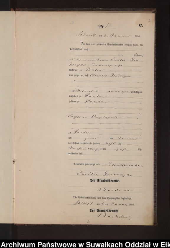 image.from.unit.number "Sterbe-Neben-Register des Preussischen Standes-Amtes Neuhoff Kreis Loetzen"