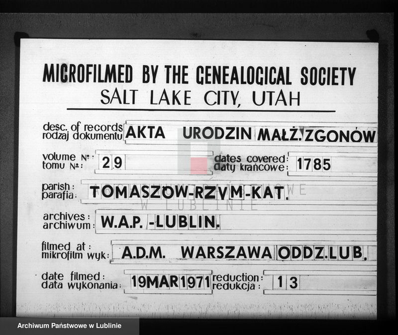 Obraz 16 z jednostki "Liber natorum, matriminium, sepultorum pro villa Wieprzowe Jezioro"