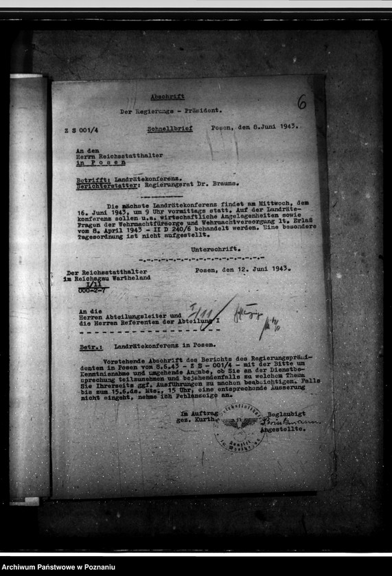 Obraz 10 z jednostki "Konferencje z landratami - korespondencja, porządki obrad"