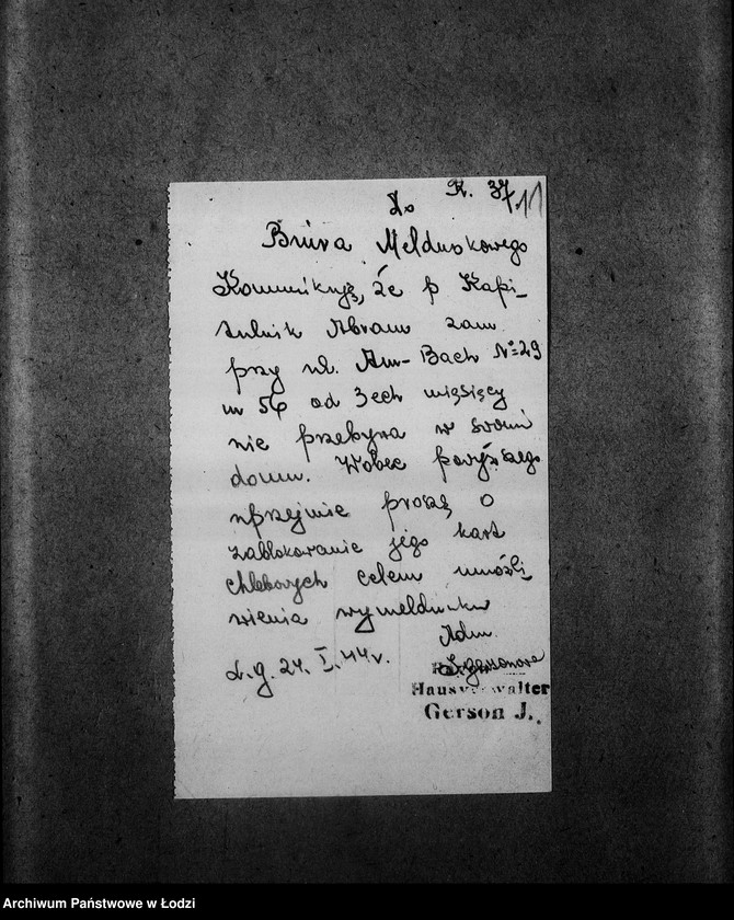 Obraz 14 z jednostki "[Korespondencja z Wydziałem Kart w sprawie skreślenia osób wymeldowanych]"