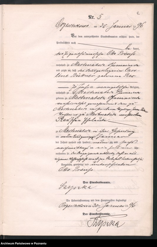 Obraz 8 z jednostki "Księga zgonów"