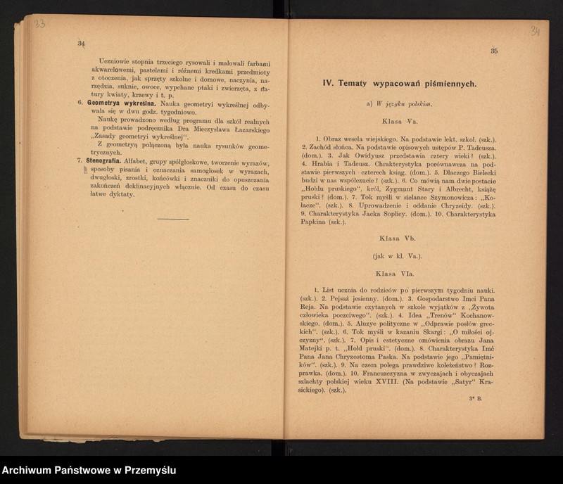 image.from.unit.number "Sprawozdanie Dyrekcji c.k. Gimnazjum w Bochni za rok szkolny 1913/14"