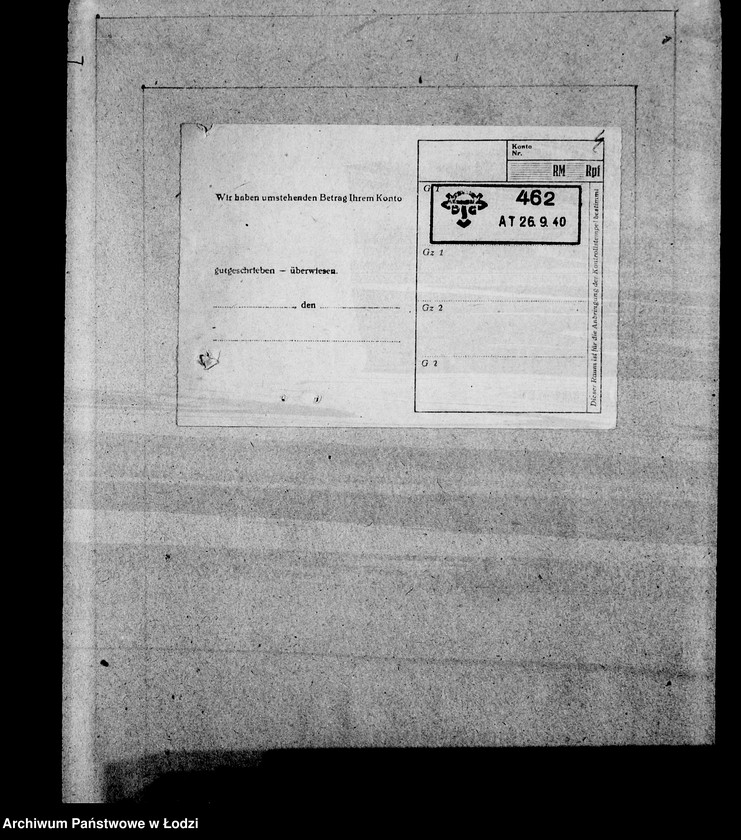 Obraz 8 z jednostki "Bankkonto nr 1600"