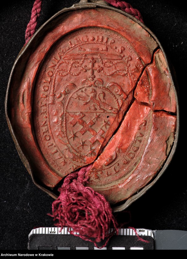 image.from.unit.number "Hipolit Aldobrandini, kardynał prezbiter tytułu św. Pankracego, nuncjusz papieża Sykstusa V na Królestwo Polskie, za zezwoleniem Stolicy Apostolskiej zatwierdza statuty,"