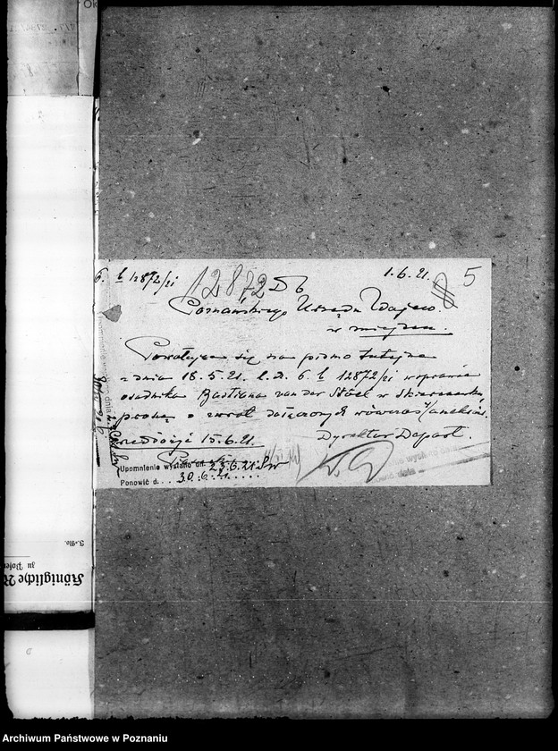 Obraz 10 z jednostki "Sprawy agrarnej reformy Główny Urząd Ziemski w Warszawie Przyszły Okręg Urząd Ziemski w Poznaniu"