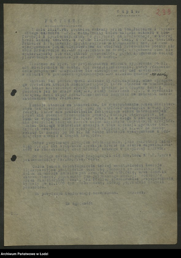 Obraz 4 z jednostki "Zażalenia, interwencje [członków PPS kierowane do WK]"