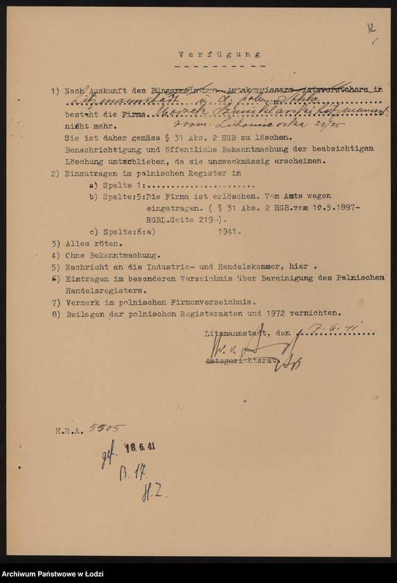 Obraz 14 z jednostki "Moszek Szmuklerski- handel bydłem i sprzedaż mięsa"