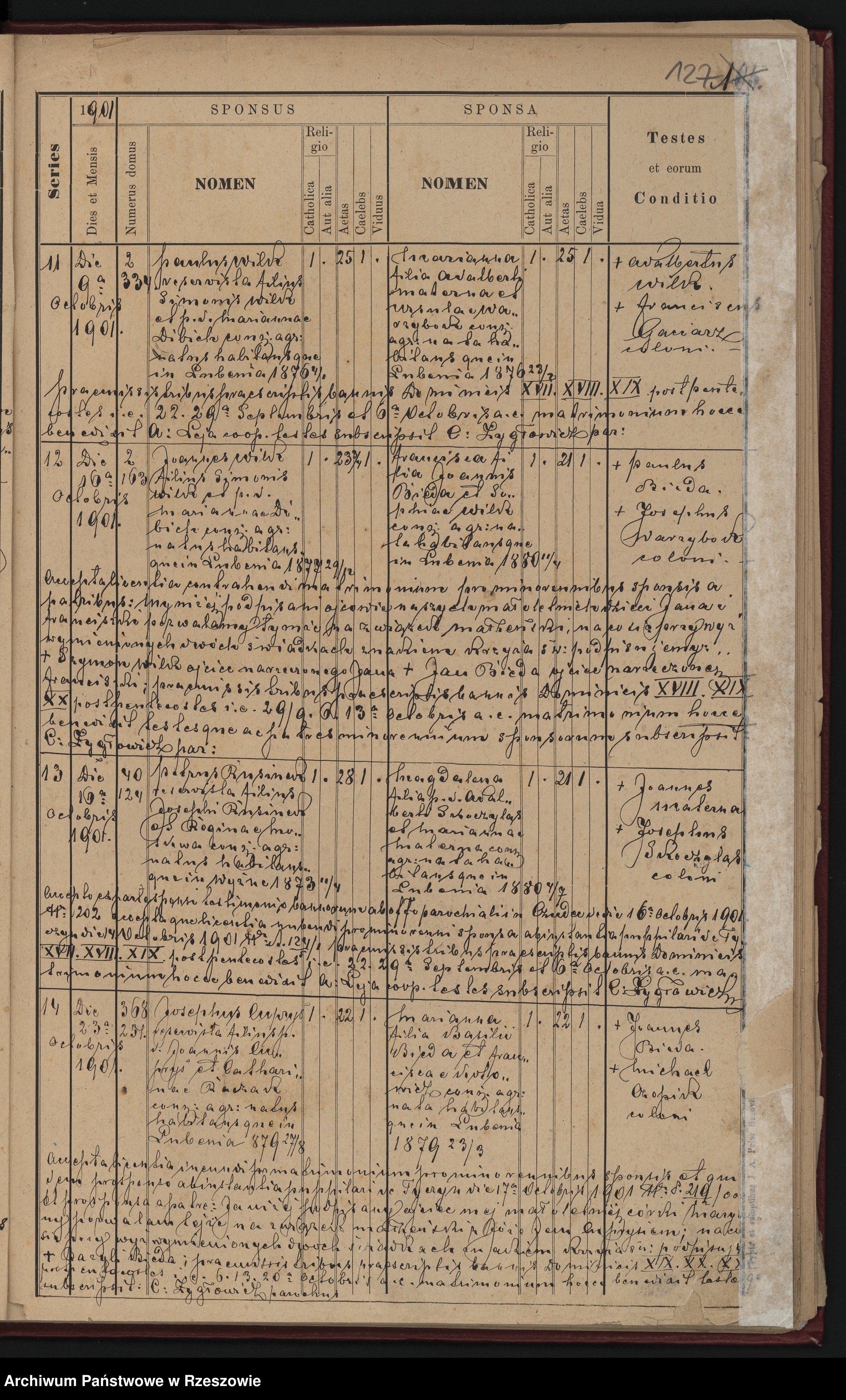 Skan z jednostki: Akta małżeństwa dla miejscowości Lubenia