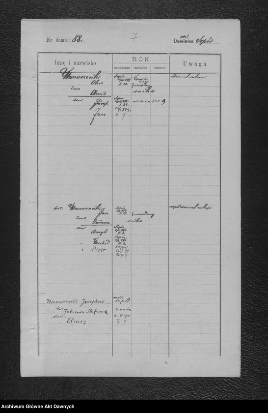 Obraz 10 z jednostki "Parafia: Kołomyja. Dekanat: Kołomyja. Spis imienny parafian pro pago Sopów. [Spis imienny parafian dla wsi Sopów]."