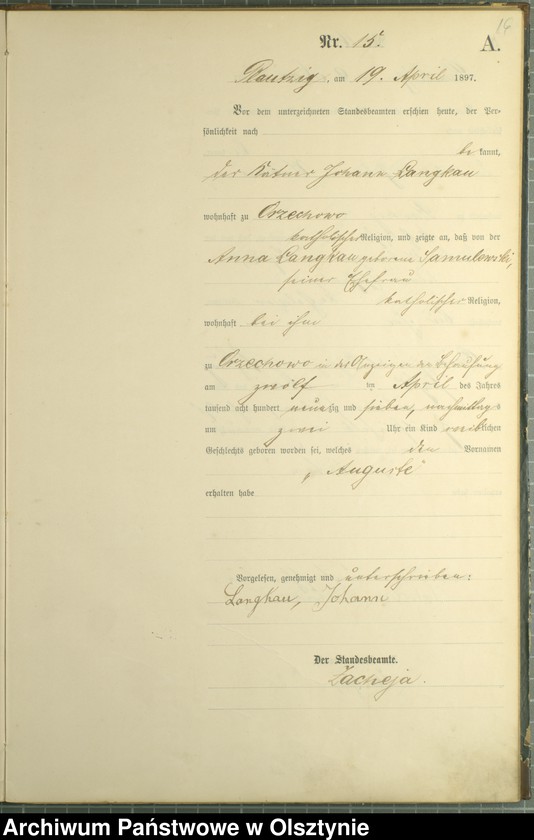 image.from.unit.number "Geburts-Haupt-Register Nr 1 - 46"