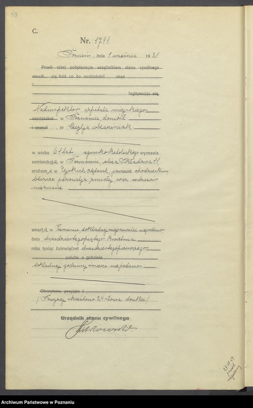 Obraz 12 z jednostki "Księga miejscowa zgonów tom IV [Rejestr główny zgonów]"