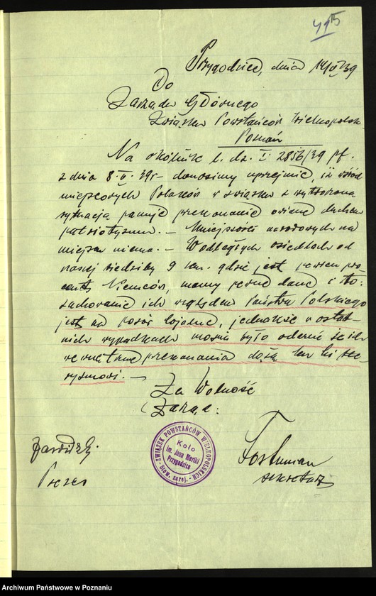 image.from.unit.number "Informacje o zachowaniu się Niemców na wiosnę 1939 r."
