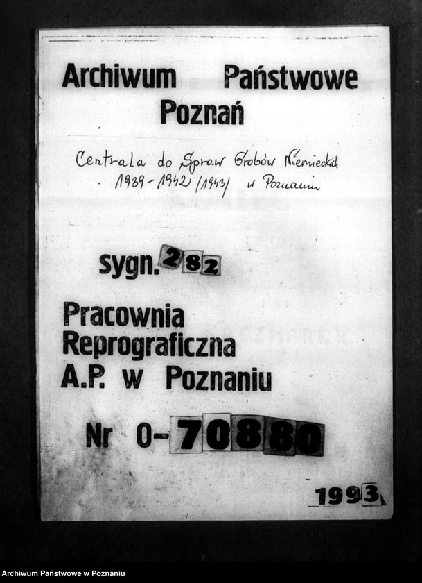 Obraz 1 z jednostki "Schriftwechsel aus verschiedenen Kreisen - w sprawie zmarłych miejscowych Niemców"