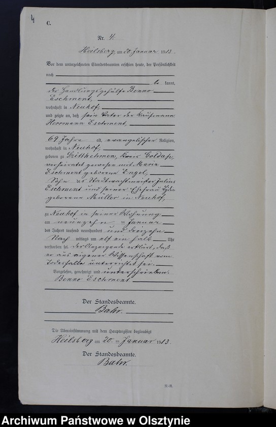 image.from.unit.number "Sterbe -Neben-Register Nr 1-66"