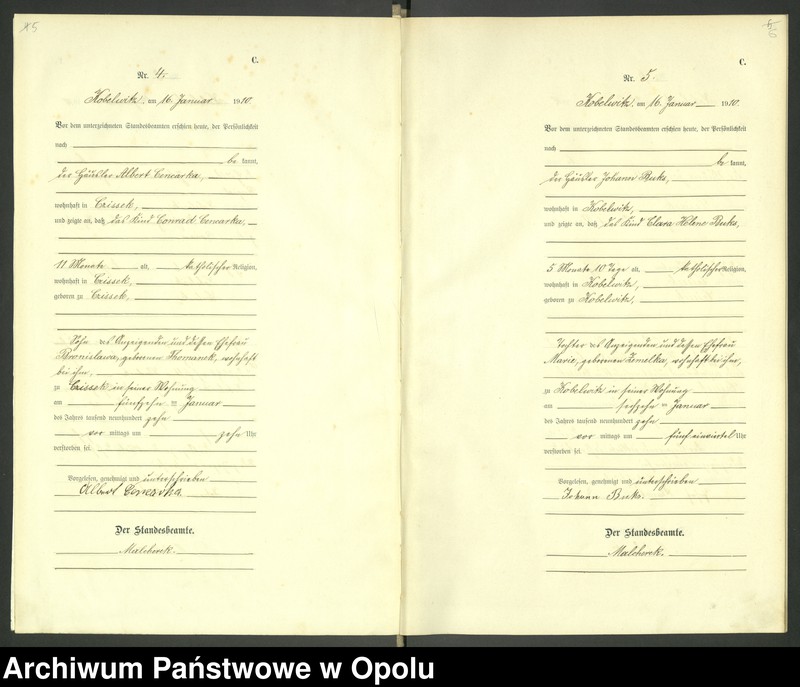 image.from.unit.number "Urząd Stanu Cywilnego Kobylice Księga Zgonów Rok 1910-1911"