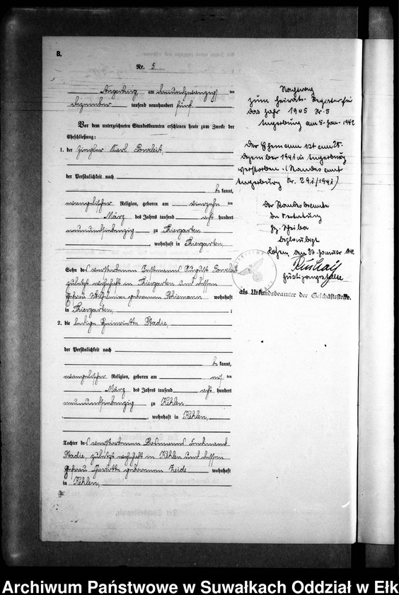 image.from.unit.number "Heirats-Neben-Register des Preussischen Standes-Amtes Kehlen Kreis Angerburg"