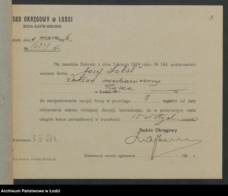 Obraz 3 z jednostki "Józef Sokół – warsztat mechaniczny"