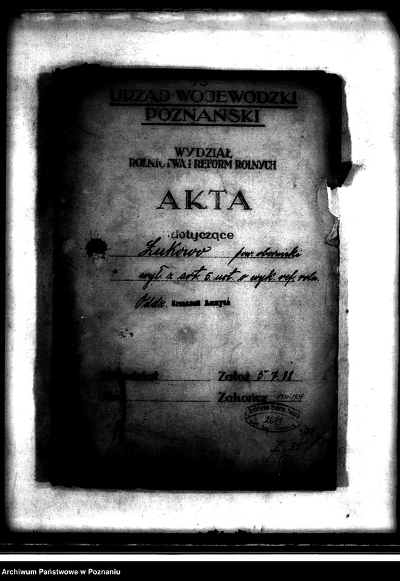 Obraz 4 z jednostki "Majątek Łukowo powiatu obornickiego wyłączenie z art. 4 i 5 ustawy o wykonaniu reformy rolnej"