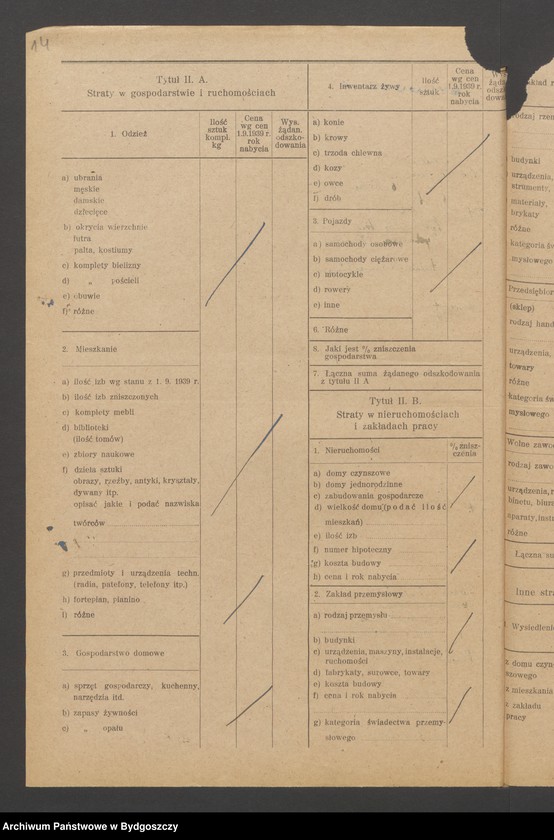 image.from.unit.number "Kwestionariusz dotyczący rejestracji szkód wojennych, nr 181-240"