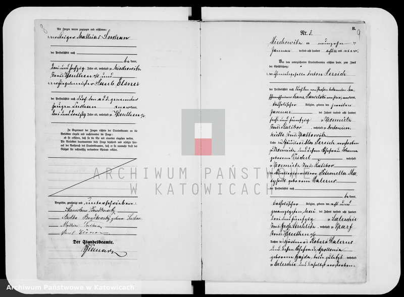 image.from.unit.number "Księga małżeństw za rok 1884 [nr 1 - 97]"