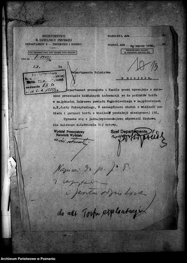 Obraz 17 z jednostki "Fabrykacja torfu - korespondencja"