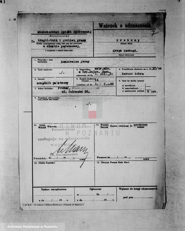 Obraz 12 z jednostki "/Wnioski o odznaczenia/"