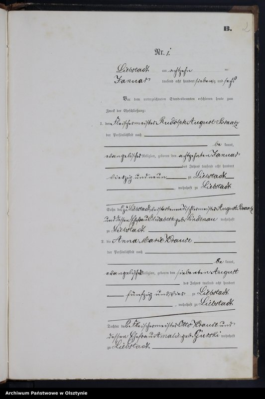 Obraz z jednostki "Heiraths-Neben-Register Nr 1 - 16"