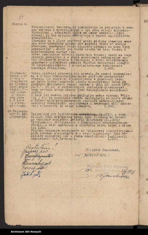 image.from.unit.number "[Rozkazy Komendanta Policji Państwowej IX Okręgu w Tarnopolu. (Nr 1-80/1923)]"