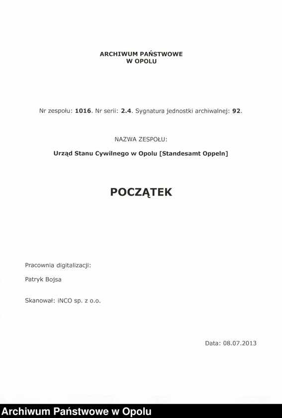 Obraz 1 z jednostki "Rejestr Małżeństw pierwopis 1891 [Opole] 1-142"