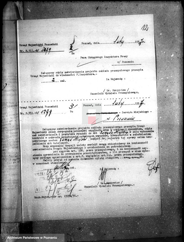 image.from.unit.number "Zatwierdzenie zakładu przemysłowego /zakłady chemiczne Firma Potas w Poznaniu/"