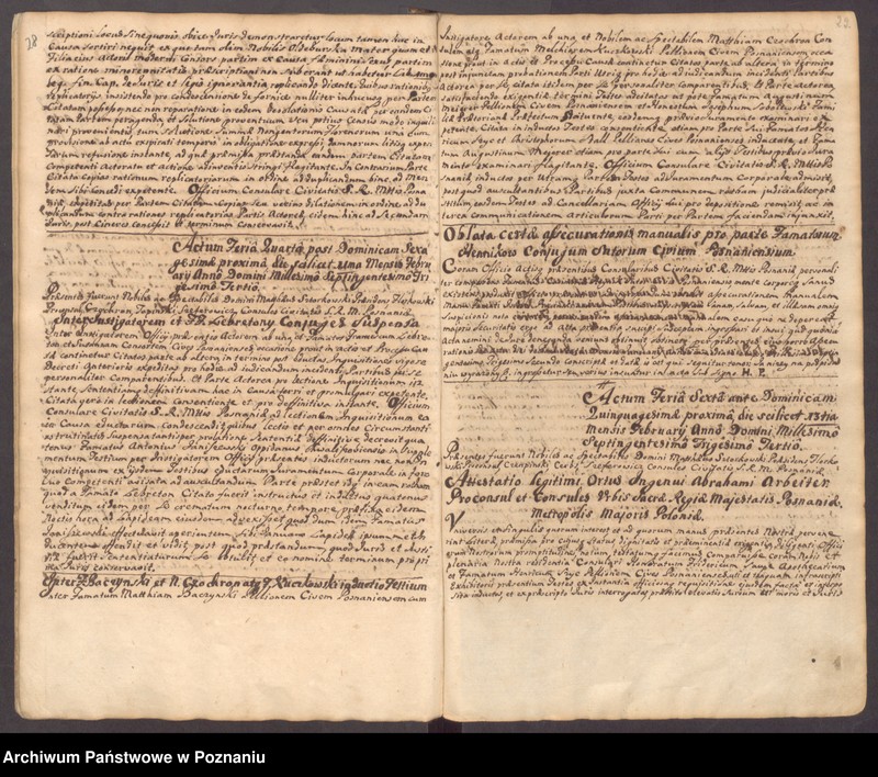 Obraz 18 z jednostki "Liber actorum officii consularis civitatis Posnaniae."