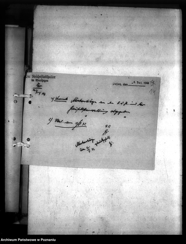 Obraz 18 z jednostki "Wohnungszuweisungen für Deutsche. Verdrängung der Polen."