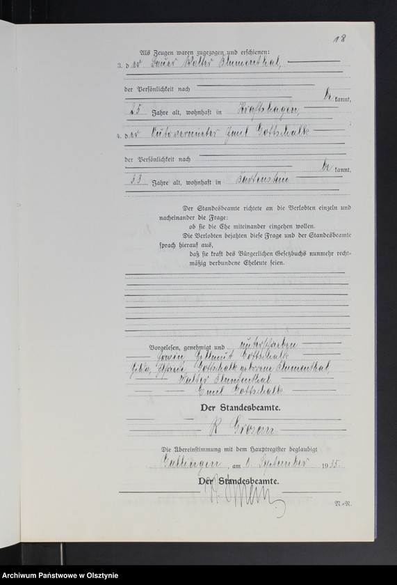 image.from.unit.number "Heirats-Neben-Register Nr 1 - 18 [ Księga małżeństw - wtóropis ]"