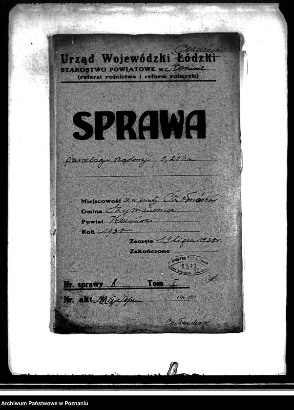 image.from.unit.number "Parcelacja rządowa nieruchomości państwowej Czołnóchów powiatu konińskiego"