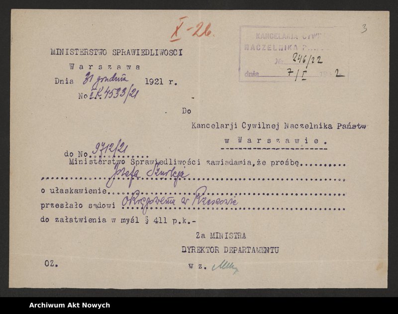 image.from.unit.number "Ułaskawienia z Małopolski - nieuwzględnione, dotyczące: zabójstw, kradzieży m. in w czasie inwazji rosyjskiej w 1914 r., dezercji, lichwy wojennej oraz handlu walutą, a także wykroczeń i rabunku na jesieni 1918 r. podczas rozruchów antyżydowskich (pow. Rzeszów)"