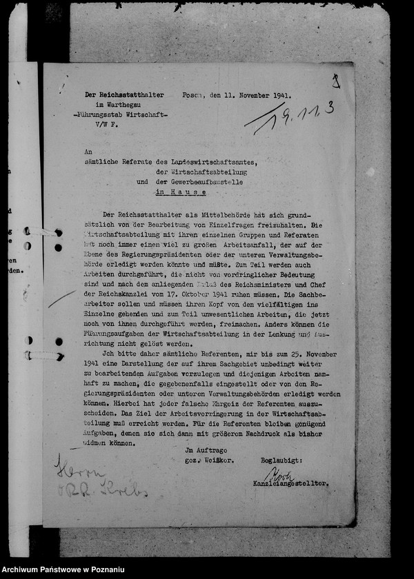 Obraz 7 z jednostki "Korespondencja sztabu gospodarczego przy namiestniku w Kraju Warty"