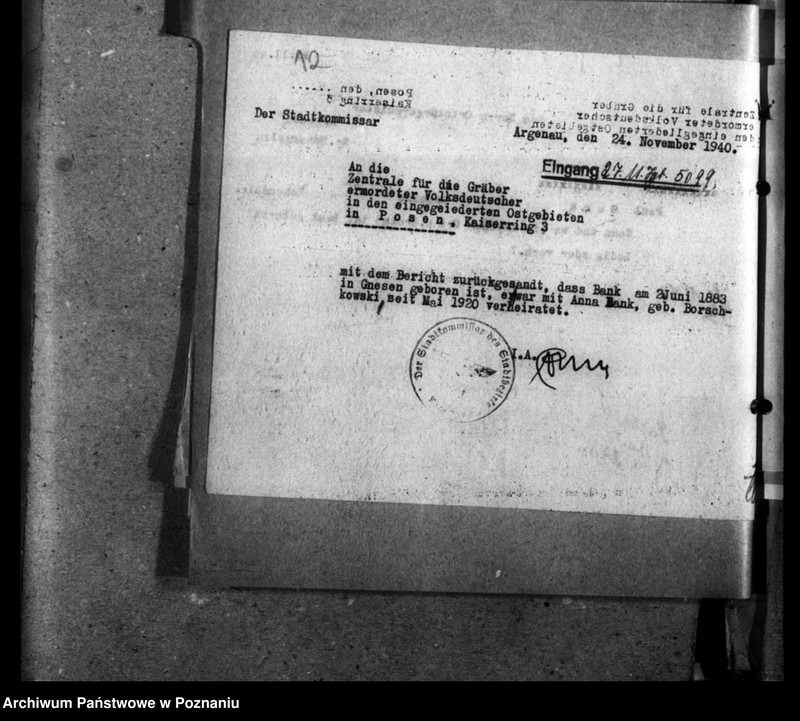 Obraz 16 z jednostki "Korespondencja w sprawie miejscowych Niemców, którzy zginęli w 1939 roku A - Z"