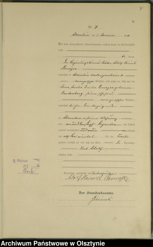 image.from.unit.number "Geburts-Haupt-Register Tom I , Nr 1-478"