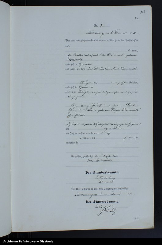 image.from.unit.number "Sterbe-Neben-Register Nr 1 - 61"
