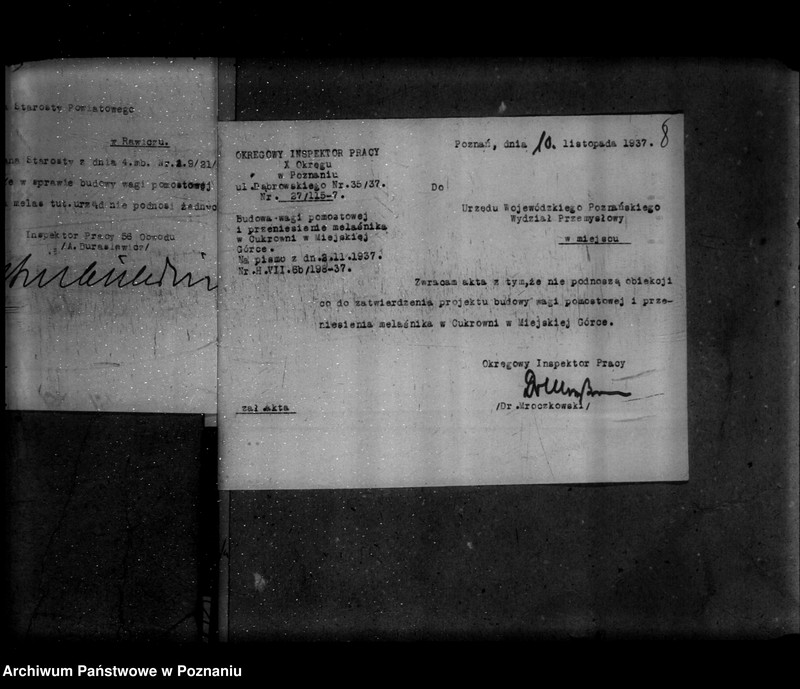 image.from.unit.number "Zatwierdzenie zakładu przemysłowego /przebudowa cukrowni/ w Miejskiej Górce powiat rawicki"