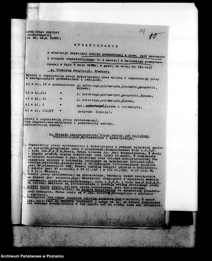 Obraz 14 z jednostki "Prywatna Szkoła Powszechna z niemieckim językiem nauczania- Ostrowite powiat Mogilno"