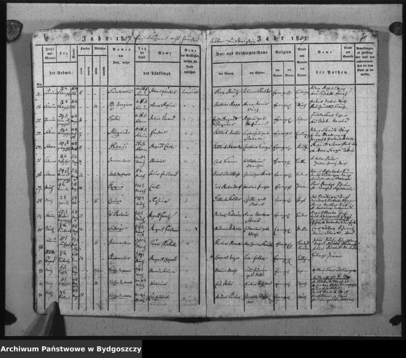 image.from.unit.number "Verzeichniss der Geborenen aus der evangel. Stadt- und Landgemeinde von Inowrazlaw Jahr 1837"