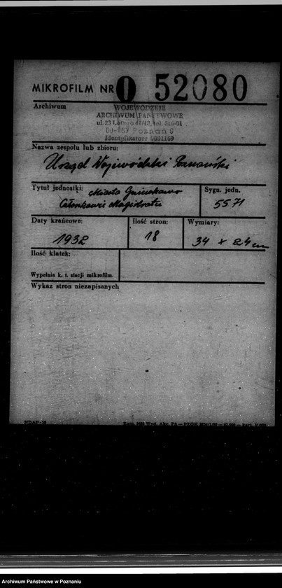 Obraz 2 z jednostki "Miasto Gniewkowo; członkowie magistratu"