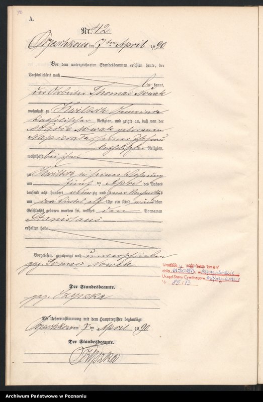 Obraz 20 z jednostki "Księga urodzeń"