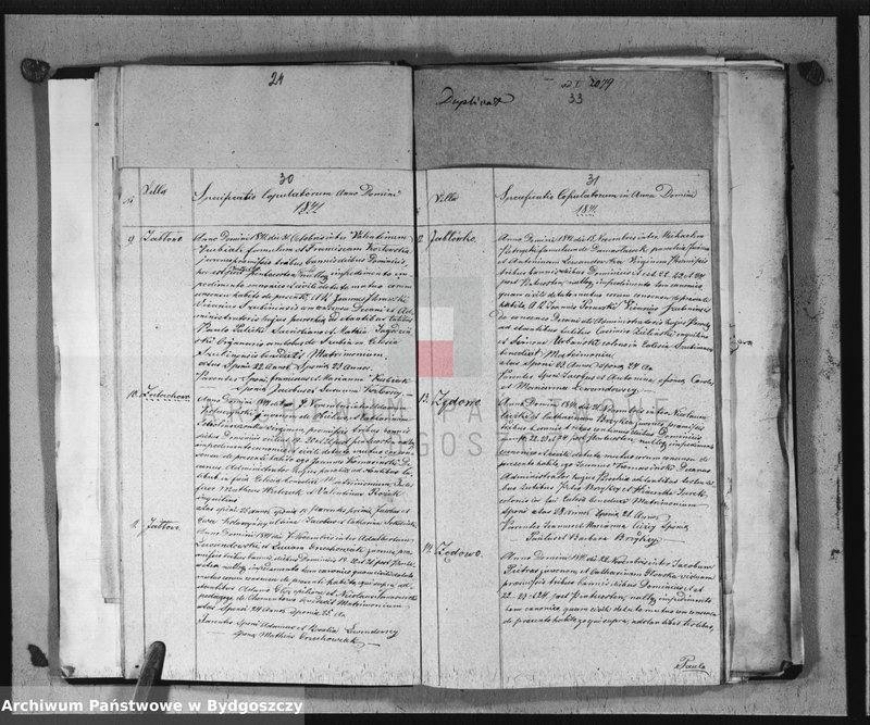 image.from.team "Akta metrykalne parafii rzymskokatolickiej w Chomętowie, pow. Szubin"