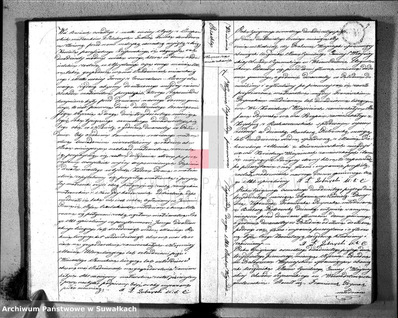 Obraz 9 z jednostki "Akta zaślubionych urzędnika stanu cywilnego gminy wieysieyskiey z 1825 roku"