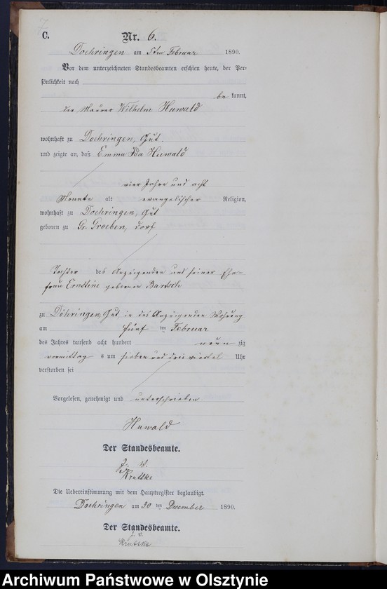 image.from.unit.number "Sterbe-Neben-Register Nr 1 - 67"